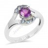 Amethyst and Blue Topaz Gemstone 925 Sterling Silver Ring