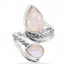 Rainbow Moonstone Gemstone Rings birthstone 925 Sterling Silver Ring
