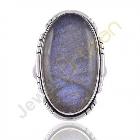 Labradorite Gemstone 925 Solid Sterling Silver Ring For Daily Wear