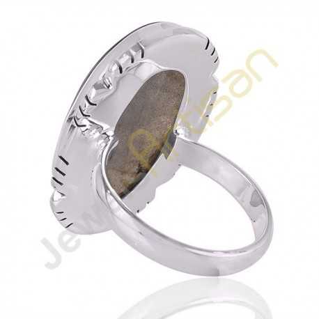 Labradorite Gemstone 925 Solid Sterling Silver Ring For Daily Wear