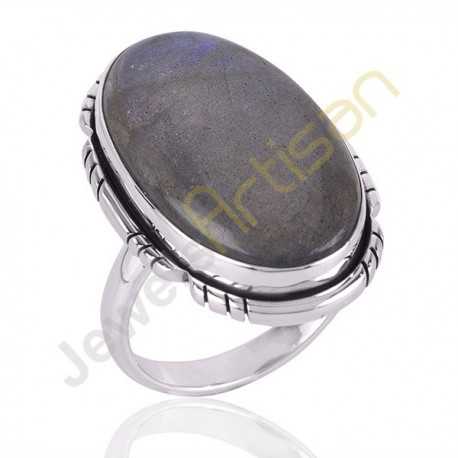 Labradorite Gemstone 925 Solid Sterling Silver Ring For Daily Wear