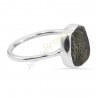 Certified Moldavite Ring Natural Molavite Sterling Silver Ring for Him and Her
