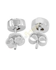 Certified Moldavite Gemstone Silver Stud Earring Raw Moldavite Gemstone Earring