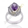 Amethyst Ring Marquise Amethyst Gemstone Sterling Silver Handmade Ring