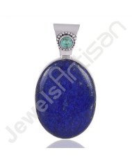 Turquoise Pendant Lapis Lazuli Pendant 925 Sterling Silver Pendant Locket Pendant