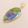 Turquoise Pendant 925 Solid Silver Pendant 1 Micron Gold Plated Pendant Silver Statement Pendant Handcrafted Pendant