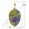 Turquoise Pendant 925 Solid Silver Pendant 1 Micron Gold Plated Pendant Silver Statement Pendant Handcrafted Pendant