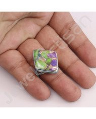 Turquoise Ring 925 Sterling Silver Ring Statement Silver Ring Handcrafted Silver Ring