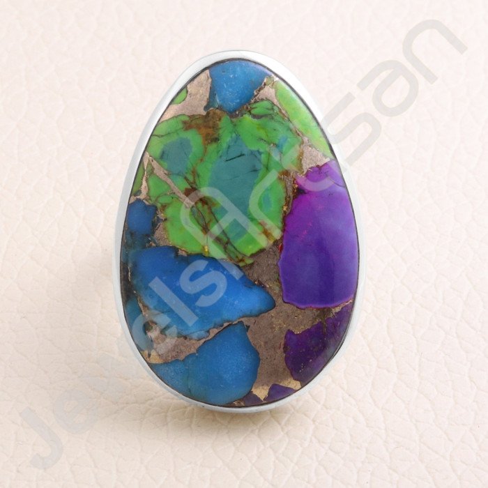 Turquoise Ring 925 Sterling Silver Ring Handcrafted Silver Ring Statement Silver Ring  Turquoise Gemstone Ring
