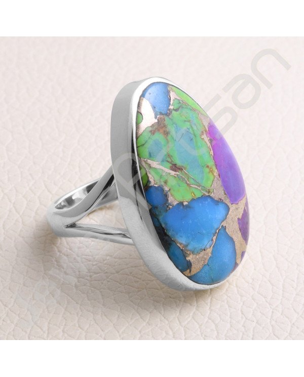 Turquoise Ring 925 Sterling Silver Ring Handcrafted Silver Ring Statement Silver Ring  Turquoise Gemstone Ring