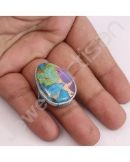 Turquoise Ring 925 Sterling Silver Ring Handcrafted Silver Ring Statement Silver Ring  Turquoise Gemstone Ring