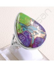 Turquoise Ring 925 Sterling Silver Ring Handcrafted Silver Ring Statement Silver Ring  Turquoise Gemstone Ring