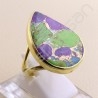 Turquoise Ring 925 Solid Silver Ring Gold Vermeil Ring Statement Silver Ring Drop Designer Ring Handcrafted Silver Ring