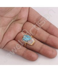 Turquoise Ring 925 Sterling Silver Ring Coffin Designed Handcrafted Silver Ring Turquoise Gemstone Ring Statement Silver Ring