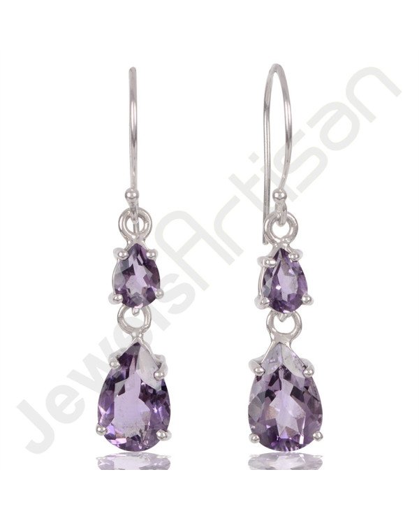 Amethyst Earring 925 Sterling Silver Earring Dangle Drop Earring Amethyst Gemstone Earring