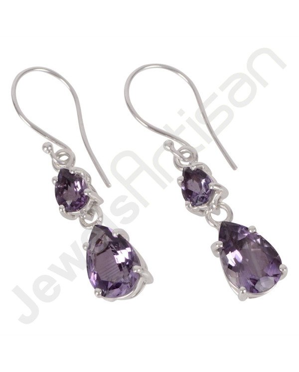 Amethyst Earring 925 Sterling Silver Earring Dangle Drop Earring Amethyst Gemstone Earring