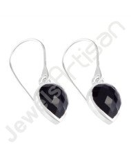 Black Stone Earring 925 Sterling Silver Earring Dangle Drop Earring Fashionable Earring Handcrafted Earring