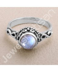 925 Sterling Silver Rainbow Moonstone Ring | Handmade Gemstone Jewelry