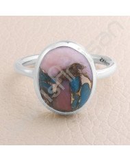 Handcrafted Silver Ring Turquoise 11x13mm Gemstone Ring Cocktail Silver Ring 925 Sterling Silver Ring Silver Statement Ring