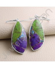 Turquoise Earring 925 Sterling Silver Earring Fancy Shape Turquoise Gemstone Earring Dangle Drop Earrings