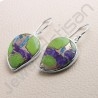 Fancy Turquoise Earring Dangle Drop Designer Earrings 925 Sterling Silver Earring Handcrafted Silver Earring