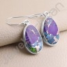 Handcrafted Earring 925 Sterling Silver Earring Fancy Turquoise Earring Dangle Drop Earrings Natural Gemstone Earring