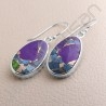 Handcrafted Earring 925 Sterling Silver Earring Fancy Turquoise Earring Dangle Drop Earrings Natural Gemstone Earring