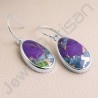 Handcrafted Earring 925 Sterling Silver Earring Fancy Turquoise Earring Dangle Drop Earrings Natural Gemstone Earring