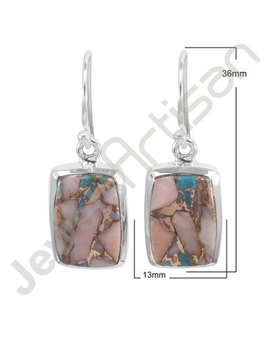 Turquoise earring 925 sterling silver earring handcrafted earring.