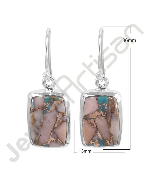 Turquoise earring 925 sterling silver earring handcrafted earring.