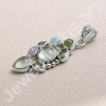 4x6 Ethiopian Pendant 4x4 Idocrase Pendant Multi Gemstone Pendant 925 Sterling Silver Pendant Handcrafted Silver Pendant