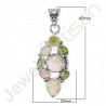 4x6 Ethiopian Pendant 4x4 Idocrase Pendant Multi Gemstone Pendant 925 Sterling Silver Pendant Handcrafted Silver Pendant