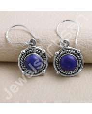 Lapis Lazuli Earring 925 Sterling Silver Earring Handmade Earring Ear Wired 8x8mm Lapis lazuli Round Gemstone Designer Earring