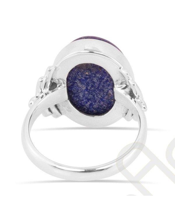 Lapis Lazuli Ring 925 Sterling Silver Ring Solitaire Gemstone Ring 10x14mm Oval Natural Lapis Lazuli Gemstone Handcrafted Ring