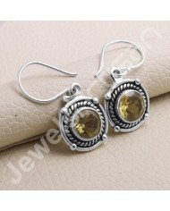 Citrine earring 925 sterling silver earring handcrafted silver earring