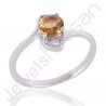 Citrine Gemstone 925 Solid Sterling Silver Solitaire Ring