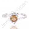 Citrine Gemstone 925 Solid Sterling Silver Solitaire Ring