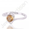 Citrine Gemstone 925 Solid Sterling Silver Solitaire Ring