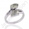 Prehnite Gemstone Handcrafted Sterling Silver Engagement Ring