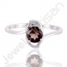 Smoky Quartz Ring 925 Sterling Silver Ring Solitaire Gemstone Ring 6x6mm Round handcrafted Designer Engagement Ring