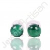 Malachite Studs 925 Sterling Silver Studs Handmade Studs 6x6mm Round Malachite Natural Gemstone Studs Earring