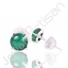 Malachite Studs 925 Sterling Silver Studs Handmade Studs 6x6mm Round Malachite Natural Gemstone Studs Earring