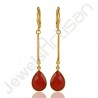 Red Onyx Earring 925 Sterling Silver Earring Gold Plated Earring