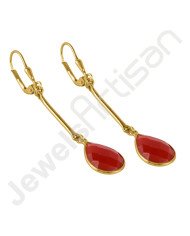 Red Onyx Earring 925 Sterling Silver Earring Gold Plated Earring