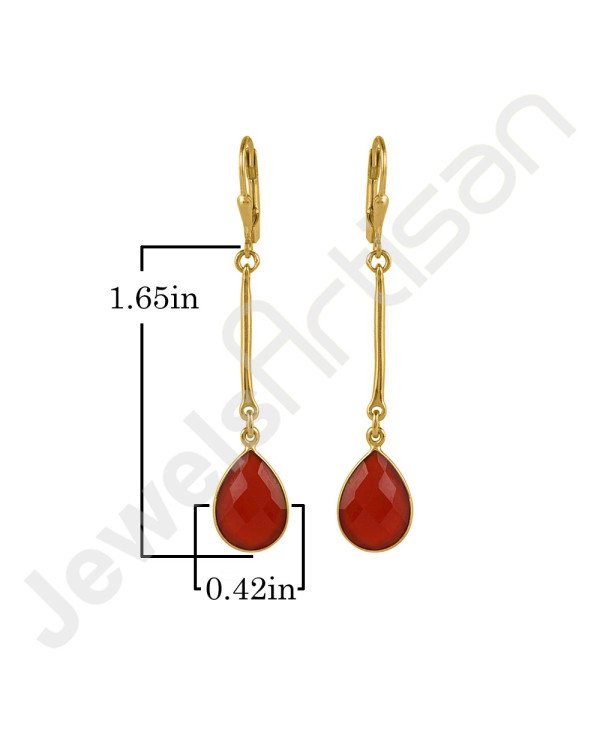 Red Onyx Earring 925 Sterling Silver Earring Gold Plated Earring