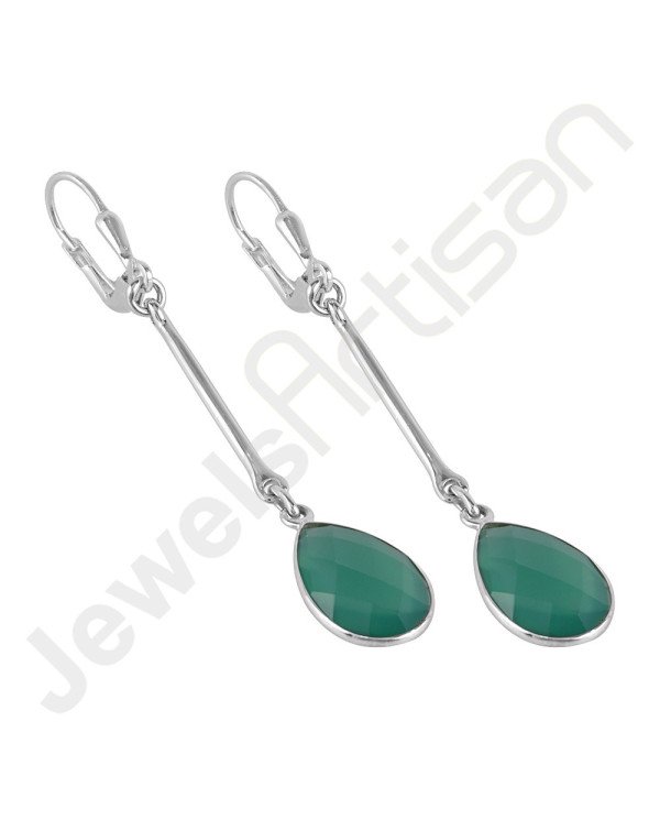 Green Onyx Earring 925 Sterling Silver Earring Drop Earring