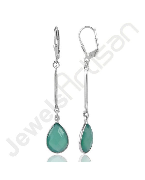 Green Onyx Earring 925 Sterling Silver Earring Drop Earring