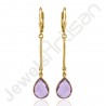 Purple Amethyst Earring 925 Sterling Silver Earring Gold Plated Earring