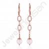 Rose Quartz Earring 925 Sterling Silver Earring Gold Plated Earring
