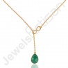 Green Onyx Necklace Gold Vermeil Necklace 925 Sterling Silver Necklace